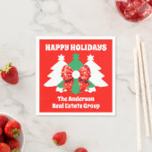 Editable Business Happy Holidays Weihnachts-Party Serviette (Beispiel)