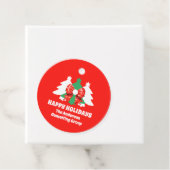 Editable Business Logo Happy Holidays Corporate Geschenkanhänger (Beispiel)