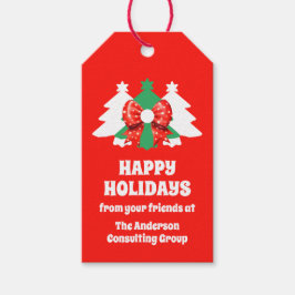 Editable Business Logo Happy Holidays Weihnachten Geschenkanhänger