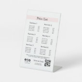 Editable Business Price List Template | Spa, Nail  Sockelschild (Vorderseite)