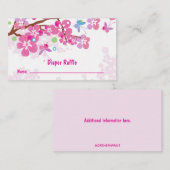 Editable Butterfets Diaper Raffle Begleitkarte (Vorne/Hinten)