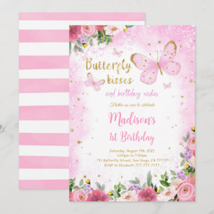 Editable Butterfly Einladung