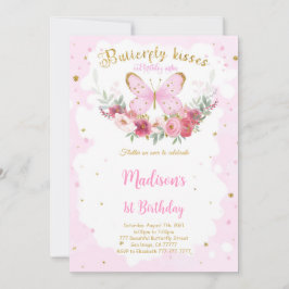 Editable Butterfly zum Geburtstag Einladung