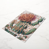 Editable Cactus Birthday Party Foil Einladung (Gedreht)