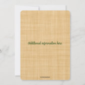 Editable Calla Lilies auf Beige Linen Einladung (Rückseite)