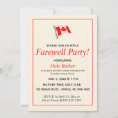 Editable Canadian Military Farewell Party Einladung (Vorderseite)