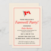 Editable Canadian Military Farewell Party Einladung (Vorne/Hinten)