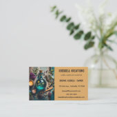 Editable Candles Crystals and Essential Oils Visitenkarte (Stehend Vorderseite)