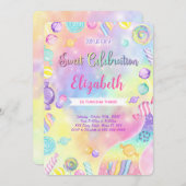 Editable Candy Birthday Einladung (Vorne/Hinten)