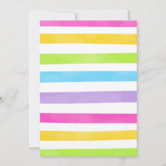 Editable Candy Birthday Einladung (Rückseite)