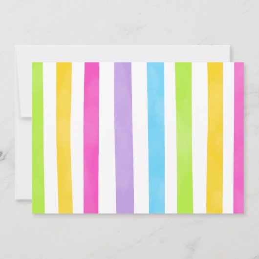 Editable Candy Birthday Foto Einladung (Rückseite)