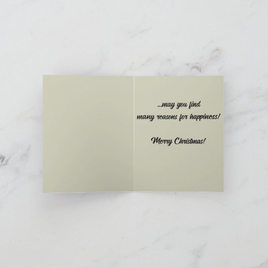 Editable Cardinal on a Fence in Winter Christmas Karte (Innenseite)