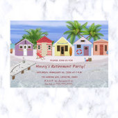 Editable Caribbean Beach Retirement Einladung