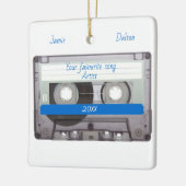 Editable Cassette Tape Christmas Keramikornament (Links)