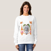 Editable Cat Liebe Herz Benutzerdefiniertes Design Sweatshirt (Vorne ganz)