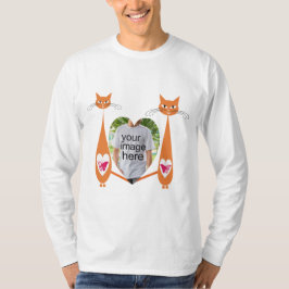 Editable Cat Liebe Herz Benutzerdefiniertes Design T-Shirt