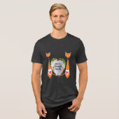 Editable Cat Liebe Herz Benutzerdefiniertes Design Tri-Blend Shirt (Vorderseite voll)
