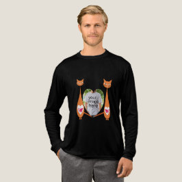Editable Cat Liebe Herz Benutzerdefiniertes Design Tri-Blend Shirt