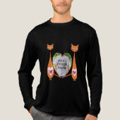 Editable Cat Liebe Herz Benutzerdefiniertes Design Tri-Blend Shirt (Vorderseite)