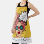 Editable Caught Him Cheat Pop Art Schürze (InSitu)