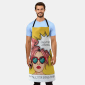 Editable Caught Him Cheat Pop Art Schürze (Getragen)