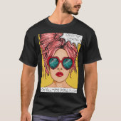 Editable Caught Him Cheat Pop Art T - Shirt (Vorderseite)