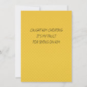 Editable Caun Cheat Pop Art Card Einladung (Rückseite)