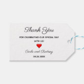 Editable Celebration Vielen Dank für Ihr Geschenk  Geschenkanhänger (Vorderseite (Horizontal))