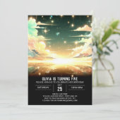 Editable Celestial Digital Birthday Einladung (Stehend Vorderseite)