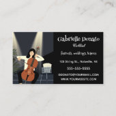 Editable Cellist Musician Business Card Visitenkarte (Vorderseite)