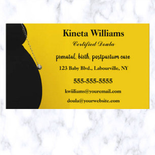 Editable Certified Doula Business Card Visitenkarte