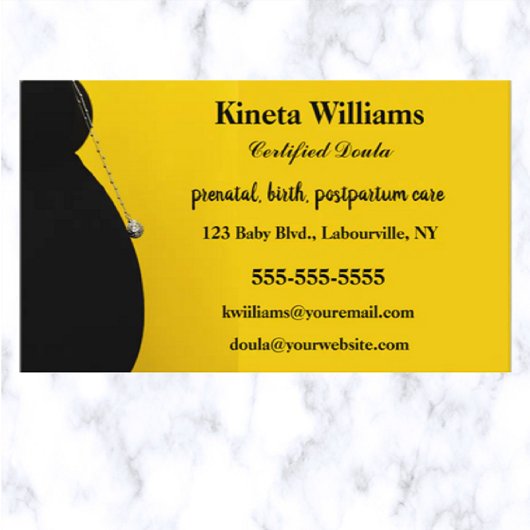 Editable Certified Doula Business Card Visitenkarte