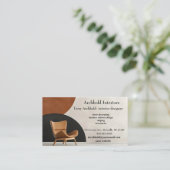 Editable Chair Interior Designer Visitenkarte (Stehend Vorderseite)