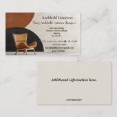 Editable Chair Interior Designer Visitenkarte (Vorne/Hinten)