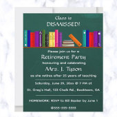 Editable Chalkboard Teacher's Retirement Party Inv Einladung