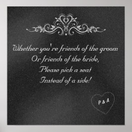 Editable Chalkboard Wedding Poster