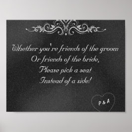 Editable Chalkboard Wedding Poster