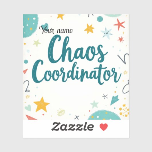 Editable Chaos Organizer School Aufkleber (Blatt)