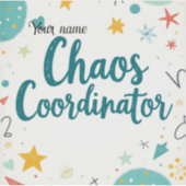 Editable Chaos Organizer School Aufkleber (Vorderseite)