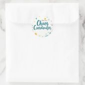 Editable Chaos Organizer School Runder Aufkleber (Tasche)