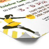 Editable Cheerleader Fundraiser Flyer Poster (Ecke)