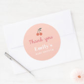 Editable Cherry Danke für die Aufkleber für Ihr Pa (Umschlag)