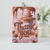 Editable Chocolate Dankeschön Karte (Stehend Vorderseite)