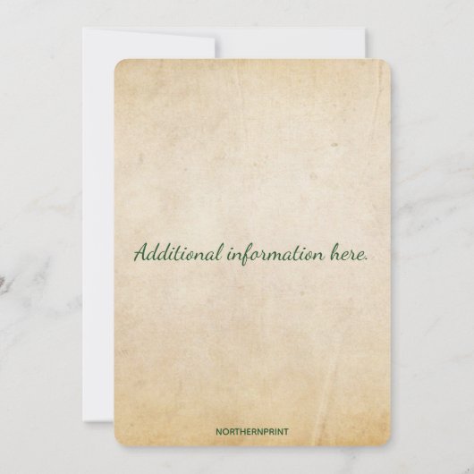 Editable Christmas Candy Cane Bough and Sleigh Einladung (Rückseite)