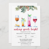 EDITABLE Christmas Cocktail Party Einladung (Vorne/Hinten)