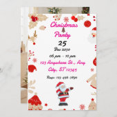 EDITABLE Christmas Party Einladung (Vorne/Hinten)