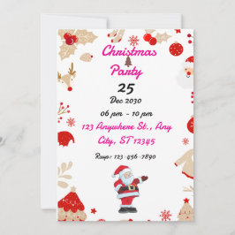 EDITABLE Christmas Party Einladung