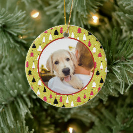 Editable Christmas Pet Photo Decoration Keramik Ornament