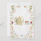 Editable Christmas Tee Party Einladung (Rückseite)