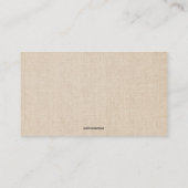 Editable City Skyline Linen Business Card Visitenkarte (Rückseite)